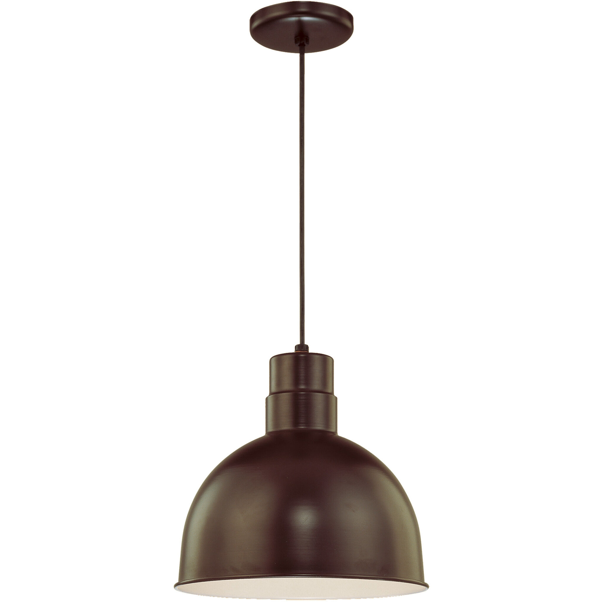 R Series 1 Light 12 inch Architectural Bronze Pendant Ceiling Light